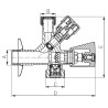 ZAWÓR GRZYBK. 1/2 X 3/8 X 3/4 FERRO