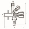 ZAWÓR KĄT. 1/2 X 3/4 X 3/8 KOMB. D.