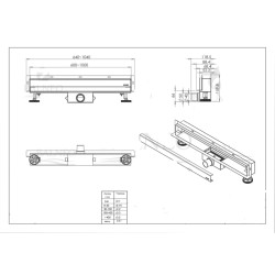 ODPŁYW LINIOWY 90 PRZYŚCIENNY W-DRAIN