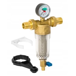 FILTR DO WODY MECHANICZNY 3/4" Z MANOM. I ZAW. SPUSTOWYM